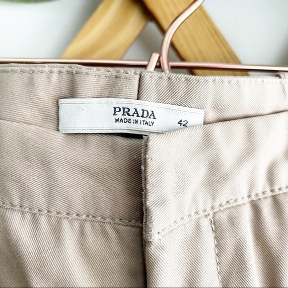 Prada Khaki Button Fly High Rise Pants - Picture 6 of 6